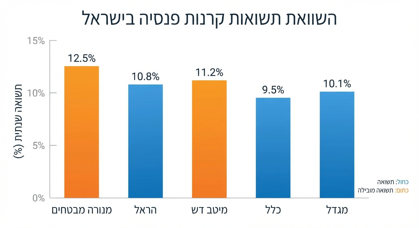 השוואת תשואות קרנות פנסיה בישראל
